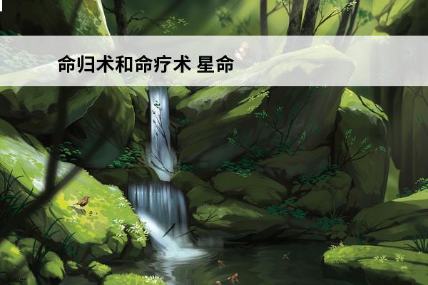 命归术和命疗术 星命