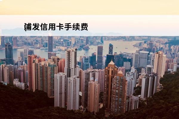 浦发信用卡手续费
(