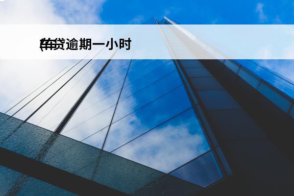 车贷逾期一小时
(车