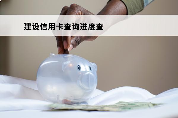 建设信用卡查询进度查