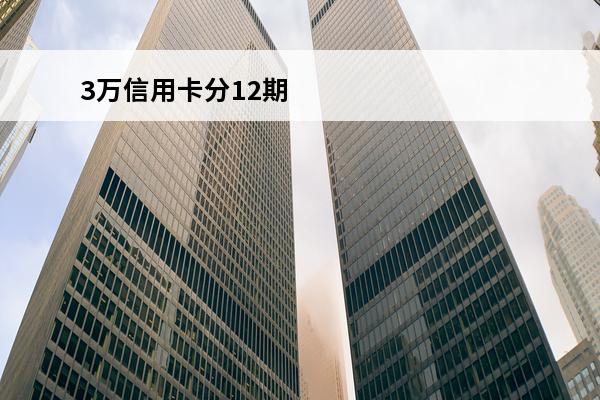 3万信用卡分12期
