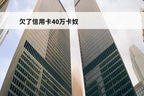 欠了信用卡40万卡奴