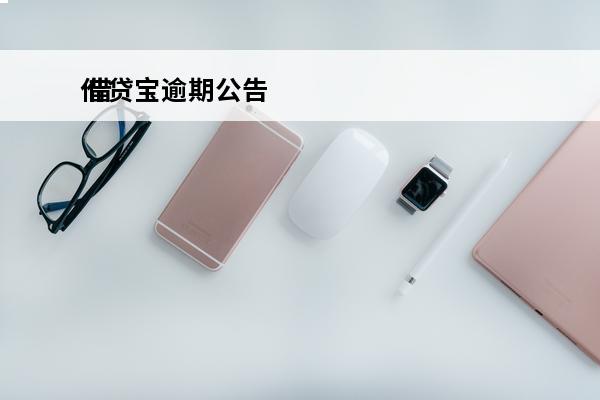 借贷宝逾期公告
 借