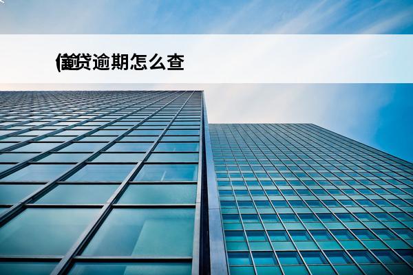 信贷逾期怎么查
(逾