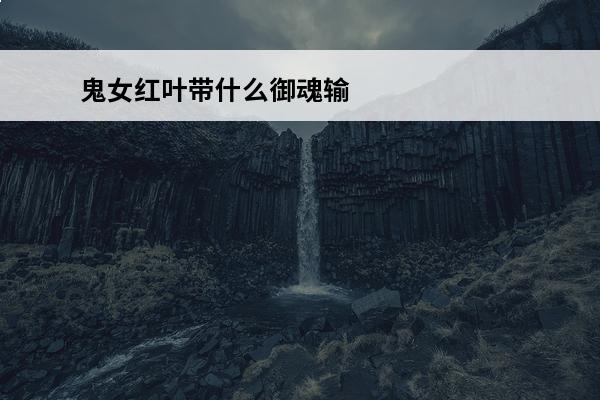 鬼女红叶带什么御魂输出最高 鬼女红叶带什么御魂宁红叶带什么