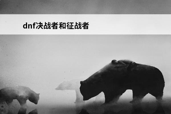 dnf决战者和征战者