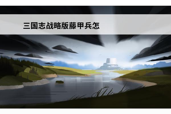 三国志战略版藤甲兵怎么防火-三国志战略版藤甲兵防火攻略(三国志战略版藤甲兵攻略s1)