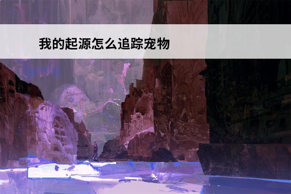 我的起源怎么追踪宠物介绍_我的起源怎么追踪宠物是什么(我的起源宠物追踪)