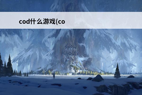 cod什么游戏(co
