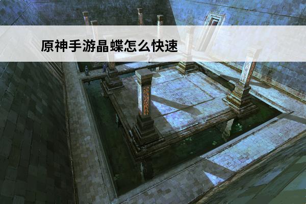 原神手游晶蝶怎么快速抓 原神晶蝶怎么快速抓